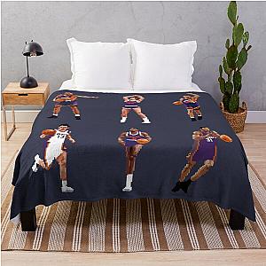 Phoenix Legends Sticker Collection Charles Barkley Kevin Johnson Walter Davis Paul Westphal Shawn Marion Steve Nash Qiangy Throw Blanket