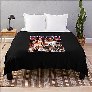 Steve Nash Phoenix Basketball Legend MVP Signature Vintage Bootleg Rap Style Throw Blanket
