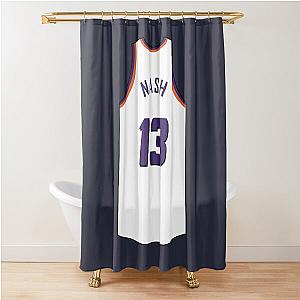 Steve Nash Retro White Jersey Shower Curtain