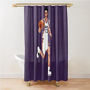 Steve Nash Pixel Dribble Shower Curtain