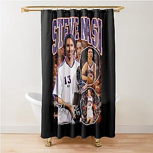 Steve Nash Basketball Signature Vintage Retro 80s 90s Rap Style Perfect Gift for Basketball Lovers Shower Curtain