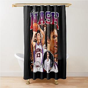 Steve Nash Phoenix Basketball Legend MVP Signature Vintage Retro Bootleg Style Shower Curtain
