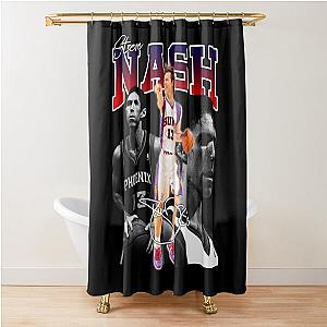 Steve Nash Phoenix Basketball Legend MPV Signature Vintage Retro 80s 90s Bootleg Rap Style Shower Curtain