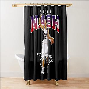 Steve Nash Phoenix Basketball Legend MVP Signature Vintage Retro 80s 90s Shower Curtain