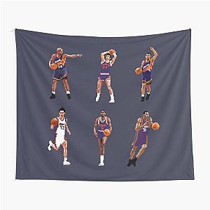 Phoenix Legends Sticker Collection (Charles Barkley Kevin Johnson Walter Davis Paul Westphal Shawn Marion Steve Nash) Wall Tapestry