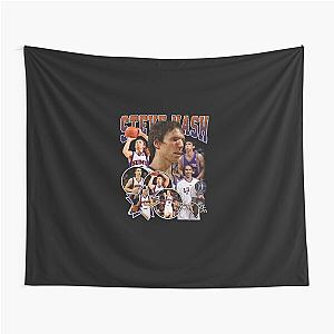 Steve Nash Basketball Legend Signature Vintage Graphic Retro Bootleg Style Tapestry