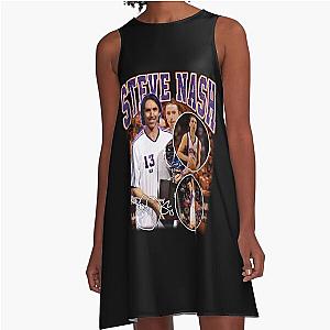 Steve Nash Basketball Signature Vintage Perfect Gift For Basketball Lovers A-Line Dress