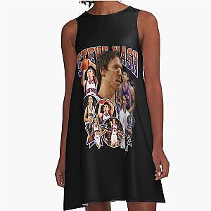 Steve Nash Signature Vintage Retro Basketball Style Perfect Gift A-Line Dress