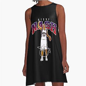 Steve Nash Phoenix Basketball Legend MVP Signature Vintage 80s 90s Bootleg Rap Style A-Line Dress