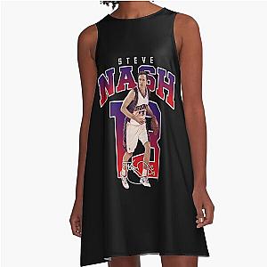 Steve Nash Phoenix Basketball Legend MVP Signature Vintage 80s 90s Bootleg A-Line Dress
