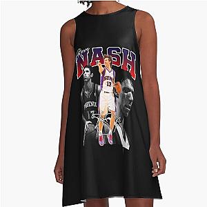 Steve Nash Phoenix Basketball Legend MVP Vintage 80s 90s A-Line Dress