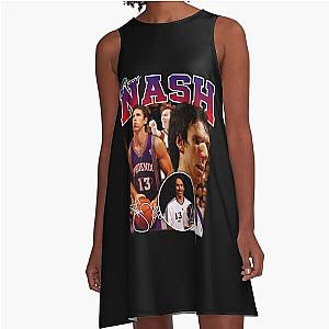 Steve Nash Phoenix Basketball Legend MVP Signature Vintage Retro 80s 90s Bootleg A-Line Dress