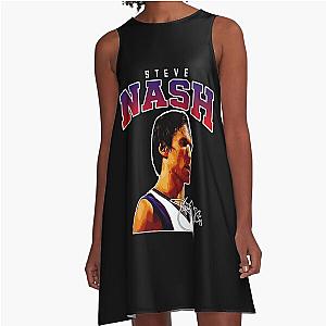 Steve Nash Phoenix Basketball Legend MVP Signature Vintage 80s 90s A-Line Dress