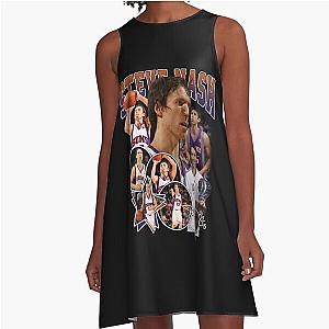 Steve Nash Basketball Legend Signature Vintage Graphic Retro A-Line Dress