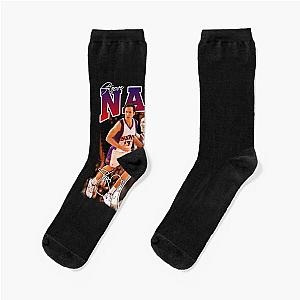 Steve Nash Phoenix Basketball Legend MVP Signature Vintage 80s 90s Socks