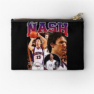 Steve Nash Phoenix Basketball Legend MVP Signature Vintage 80s 90s Bootleg Zipper Pouch
