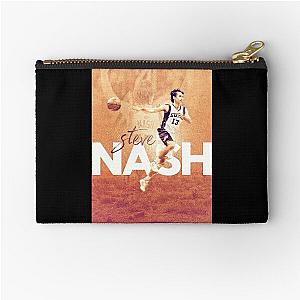 Music Vintage Wallpaper Steve Nash Vintage Zipper Pouch