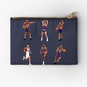 Phoenix Legends Sticker Collection (Charles Barkley, Kevin Johnson, Walter Davis, Paul Westphal, Shawn Marion, Steve Nash) Zipper Pouch