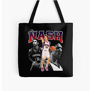 Steve Nash Phoenix Basketball Legend MVP Signature Vintage Retro 80s 90s Bootleg All Over Print Tote Bag