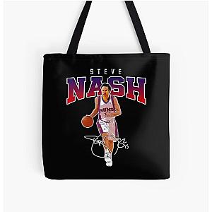 Steve Nash Phoenix Basketball MVP Signature Vintage 80s 90s Style All Over Print Tote Bag