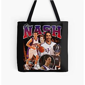 Steve Nash Phoenix Basketball Legend MVP Signature Vintage 80s 90s Bootleg Rap Style Tote Bag