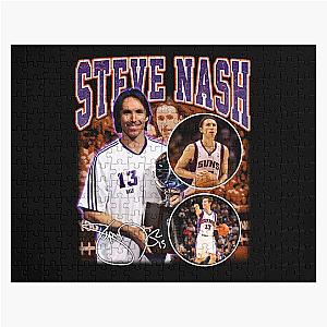 Steve Nash Basketball Signature Vintage Retro 80s Rap Style Puzzle For Basketball Lovers