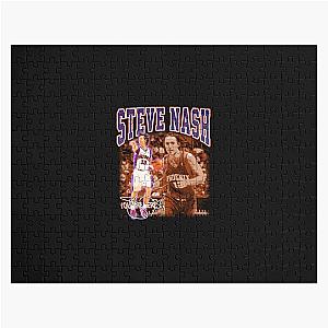 Steve Nash Basketball Legend Signature Vintage Graphic Jigsaw Puzzle