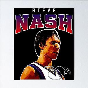 Steve Nash Phoenix Basketball Legend MVP Signature Vintage 80s 90s Poster