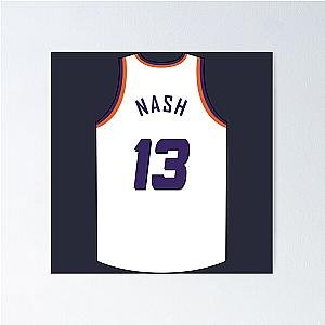 Steve Nash Retro Jersey White NBA Poster