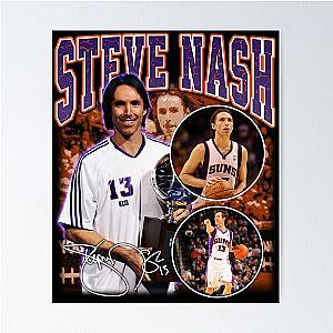 Steve Nash Basketball Vintage Retro 80s 90s Style Perfect Gift Poster
