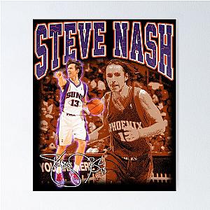 Steve Nash Basketball Vintage Retro Rap Style Perfect Gift For Basketball Lovers Poster