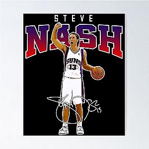 Steve Nash Phoenix Basketball Legend MVP Vintage Retro Bootleg Rap Style Poster