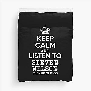 Keep calm and listen to Steven Wilson Duvet Cover