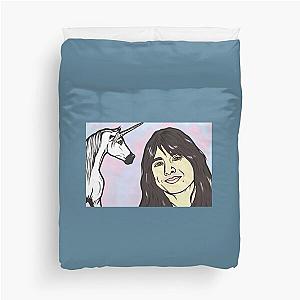 Steve Perry and Unicorn  Duvet Cover