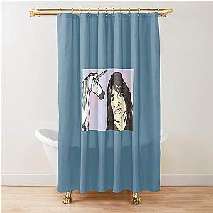 Steve Perry and Unicorn  Shower Curtain