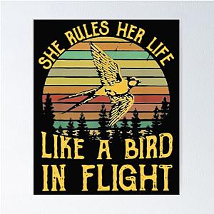 Stevie Nicks Vintage Rock Band Stevie-Nicks She Rules Her Life Like A Bird In Flight Poster