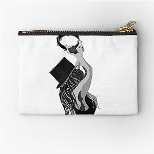 stevie nicks and tambourine Zipper Pouch