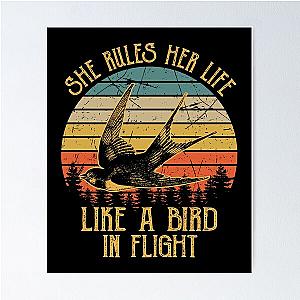 Stevie Nicks She Rules Her Life Like A Bird In Flight Vintage Poster