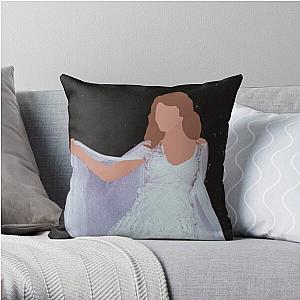 Stevie Nicks White Dress Throw Pillow