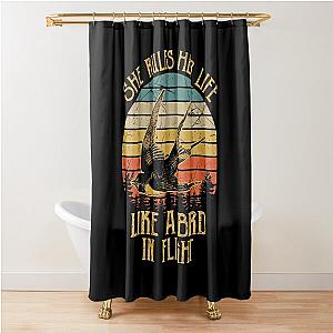 Stevie Nicks She Rules Her Life Like A Bird In Flight Vintage Shower Curtain