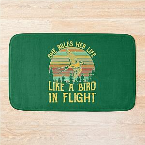 Stevie Nicks Vintage Rock Band Stevie-Nicks She Rules Her Life Like A Bird In Flight Bath Mat