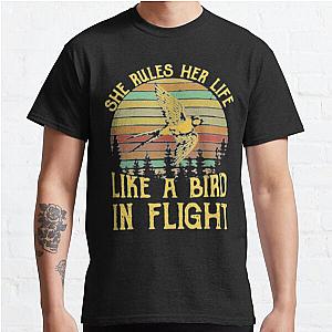 Stevie Nicks Vintage Rock Band Stevie-Nicks She Rules Her Life Like A Bird In Flight Classic T-Shirt