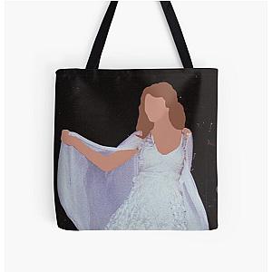 Stevie Nicks White Dress All Over Print Tote Bag