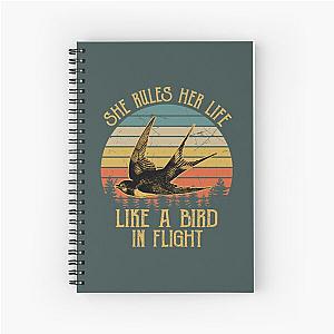 Stevie Nicks She Rules Her Life Like A Bird In Flight Vintage  Spiral Notebook