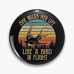 Stevie Nicks She Rules Her Life Like A Bird In Flight Vintage Pin