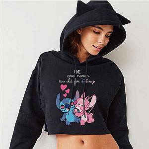 Stitch Funny Print Hoodies Oversized Streetwear