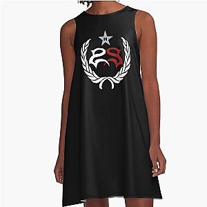 Black White Red Design Heavy Metal Stone Sour Band Logo A-Line Dress
