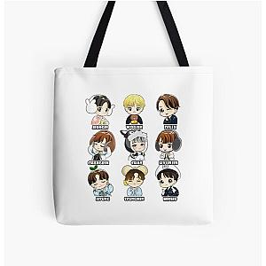 KPOP STRAY KIDS CHIBI ALL MEMBERS All Over Print Tote Bag RB1608