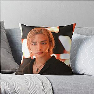 Blonde Hyunjin Stray Kids Throw Pillow RB1608