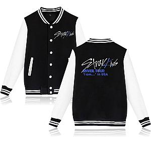 Stray Kids Jackets - Printed Baseball Uniform Streetwear Jacket